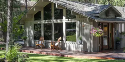A-frame, single level home on Black Butte Ranch